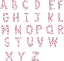 alfabet roze luipaard achtergrond patroon. vector
