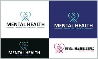 mentaal Gezondheid bedrijf logo ontwerp vector