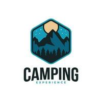 camping ervaring logo vector