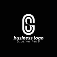 brief gs logo icoon ontwerp sjabloon elementen vector