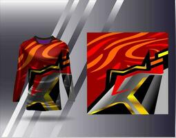 sport- Jersey en t-shirt sjabloon sport- ontwerp voor Amerikaans voetbal racing gaming Jersey vector