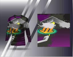 sport- Jersey en t-shirt sjabloon sport- ontwerp voor Amerikaans voetbal racing gaming Jersey vector