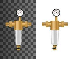 huis water bezinksel filter systeem vector mock-up
