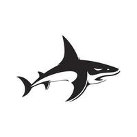 agressief haai logo icoon vector silhouet