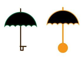 paraplu icoon vector illustratie. geschikt voor logo, website ontwerp. icoon paraplu tekenfilm.