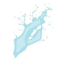 water of olie plons vector icoon met spatten en gaten