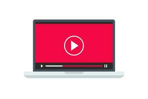 video speler Aan laptop vector