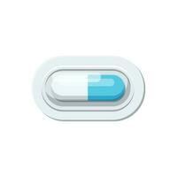 blauw Gezondheid zorg capsules in blaar pak vector