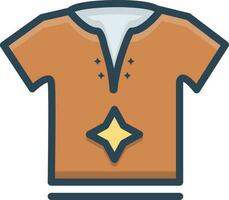 kleur icoon voor overhemd vector