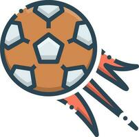 kleur icoon voor Amerikaans voetbal vector