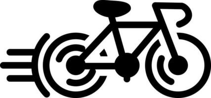 solide icoon voor fiets ras vector