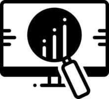 solide icoon voor competitief analyse vector