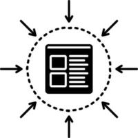 solide icoon voor specificatie vector