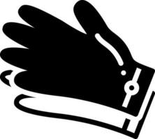 solide icoon voor handschoenen vector