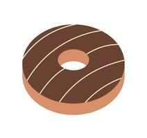 chocola zoet voedsel. donuts. gemakkelijk vector illustratie.