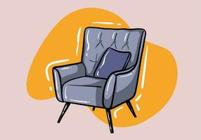 modern kleurrijk zacht fauteuil met bekleding. fauteuils voor kamer ontwerp spellen. gedempt meubilair, kamer decoratie, interieur ontwerp geïsoleerd Aan wit. vector illustratie vlak stijl.