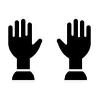 handschoenen vector glyph icoon ontwerp