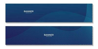 reeks van banners met donker blauw Golf achtergrond vector illustratie