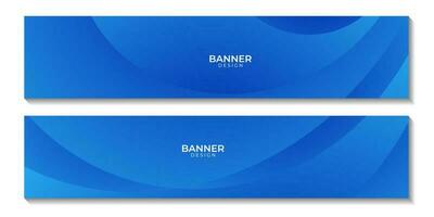 reeks van banners met abstract blauw Golf helling achtergrond. vector eps10.