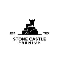steen kasteel vesting logo icoon ontwerp illustratie vector