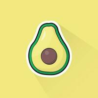 illustratie vector van avocado in vlak ontwerp