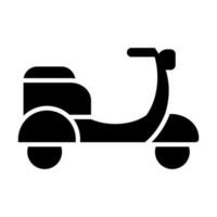 scooter vector glyph icoon ontwerp