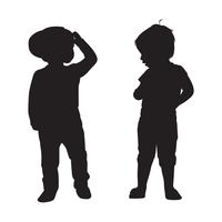 kinderen silhouetten vector