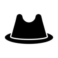 fedora hoed vector glyph icoon ontwerp