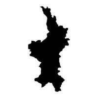 Kosovo wijk kaart, administratief wijk van servië. vector illustratie.