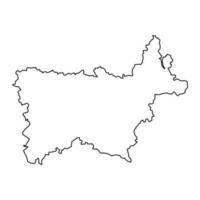 voru provincie kaart, de staat administratief onderverdeling van Estland. vector illustratie.