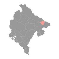 petnjica gemeente kaart, administratief onderverdeling van Montenegro. vector illustratie.