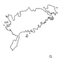 saare provincie kaart, de staat administratief onderverdeling van Estland. vector illustratie.
