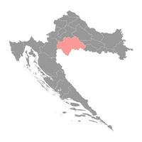 sisak moslavina kaart, onderverdelingen van Kroatië. vector illustratie.
