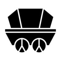 wagon vector glyph icoon ontwerp