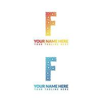 f brief logo of f tekst logo en f woord logo ontwerp. vector