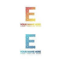 e brief logo of e tekst logo en e woord logo ontwerp. vector
