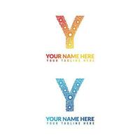 y brief logo of y tekst logo en y woord logo ontwerp. vector