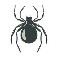 spin zwart silhouet vector