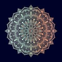 mandala kunst circulaire patroon ornament decoratie voor meditatie poster, volwassen kleur boek.circulaire bloem mandala met wijnoogst bloemen stijl, mooi bekleed ontwerp in wijnoogst vector