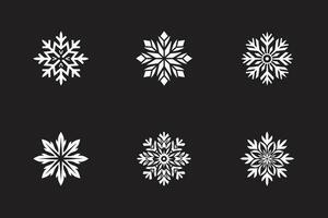 vrolijk Kerstmis sneeuwvlokken in wit vector