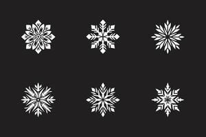 vrolijk Kerstmis sneeuwvlokken in wit vector