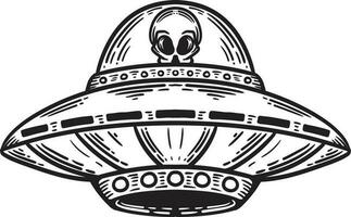 wijnoogst illustratie ufo ruimteschip illustratie vector