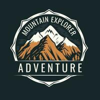 berg avontuur logo illustratie sjabloon ontwerp vector