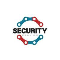keten veiligheid logo technologie vector ontwerp tech