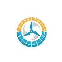 windmolen logo vector energie lucht conditioning technologie