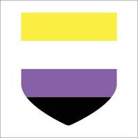 niet-binair trots vlag, lgbtq symbool. vector