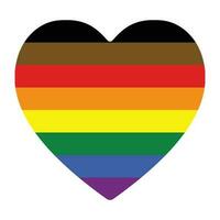 Philadelphia trots vlag. traditioneel homo trots vlag met zwart en bruin strepen vector