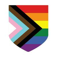 vooruitgang trots vlag. vooruitgang trots regenboog vlaggen. symbool van de lgbt gemeenschap. vector