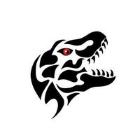 illustratie vector grafisch van tribal kunst ontwerp hoofd t-rex