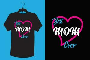 het beste mam ooit t-shirt ontwerp. vector